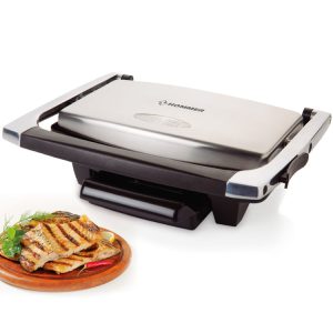 Hommer 1000 Watts Non-Sticking Stainless Steel Surface Grill and Sandwich Toaster - Image 3