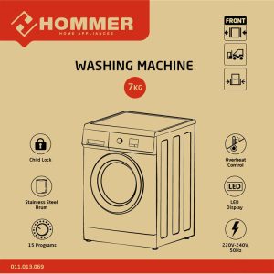 Hommer 7 KG Washing Machine 2100 Watt - Image 3