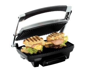 Hommer 1000 Watts Non-Sticking Stainless Steel Surface Grill and Sandwich Toaster - Image 4