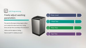 Hisense, Top Load Washing Machine, 8kg, Titanium Gray, WTJA802T - Image 9