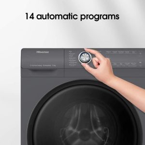 Hisense Fully Automatic Front Load Washing Machine, 10 kg, Grey - WFER1014VAT - Image 6