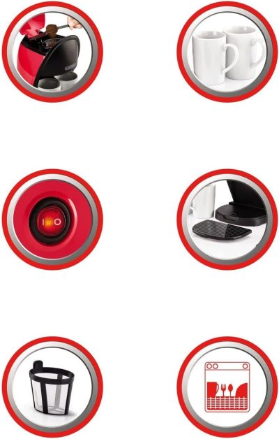 Black & Decker Dual-Serve Coffee Maker, 2 Cups, 450W, 250ml, Red - DCM48-B5 - Image 6
