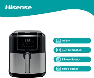 ⁦Hisense Digital Air Fryer, 1700W, 5L, Silver - HH60TASS⁩ - الصورة ⁦5⁩