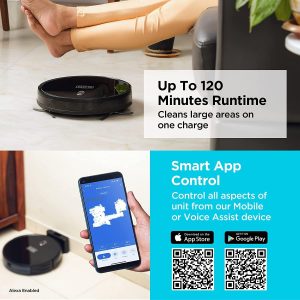 ⁦Black & Decker Robotic Vacuum and Mop, 2600 mAh, 2000 Pa, White - BRVA425B10-B5⁩ - الصورة ⁦3⁩