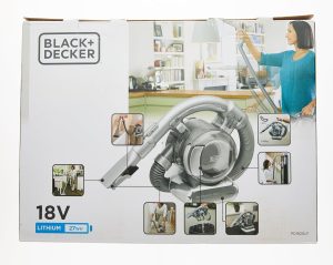 ⁦Black & Decker 18V Cordless Handheld Vacuum Cleaner, 650ml, Grey - PD1420LP-GB⁩ - الصورة ⁦4⁩