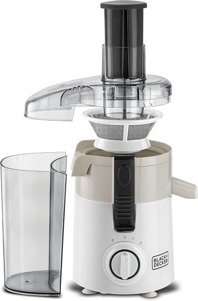 Black & Decker Juice Extractor, with Large Feed Hole, 250 Watts, 950 ml, White - JE250-B5 - Image 7