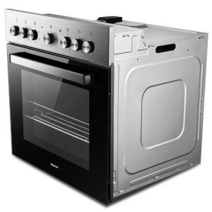 ⁦Hisense 4-Burner Stainless Steel Built-In Electric Hob and Oven, 60cm, Silver - H60BISPS⁩ - الصورة ⁦4⁩