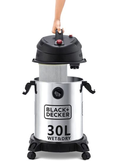 ⁦Black & Decker 1610W Cylinder Vacuum Cleaner, 30L, Silver - WV1450-B5⁩ - الصورة ⁦4⁩