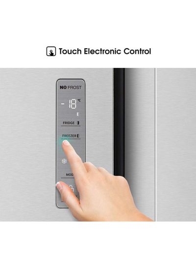 ⁦Hisense No Frost Refrigerator, Side-by-Side, 670 Liters, Silver - RS670N4ASU⁩ - الصورة ⁦3⁩