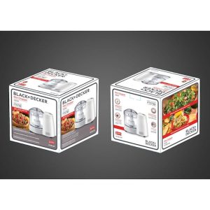 Black & Decker Mini Chopper, Stainless Blades, 120W, 350ml, White - SC350-B5 - Image 3