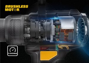 ⁦مفك براغي كاتربيلر، 18 فولت، 80 نيوتن متر، مع بطارية جرافين 5 أمبير ساعة، أسود - DX13⁩ - الصورة ⁦3⁩