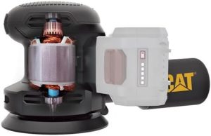 ⁦صاروخ مدارية كاتربيلر، 18 فولت، 155 مم، مع بطارية 4 أمبير وشاحن، أسود - DX42C⁩ - الصورة ⁦3⁩