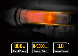 مطرقة تكسير كاتربيلر، 3.2 كجم، 26 مم، 800 واط، أسود - DX26 - الصورة 4