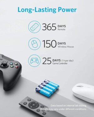 بطاريات AA قلوية 12 قطعة، من أنكر، أزرق B1810011 - Image 3