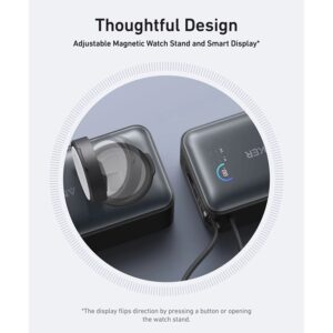 ⁦باور بانك نانو 10000 مللي أمبير 30 وات مع شاحن ساعة أبل مدمج، من أنكر، أسود A1657H11⁩ - الصورة ⁦3⁩