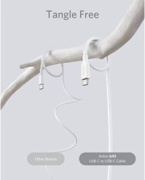 كابل USB-C إلى USB-C 3 قدم، من أنكر، أبيض A8552H21 - Image 3