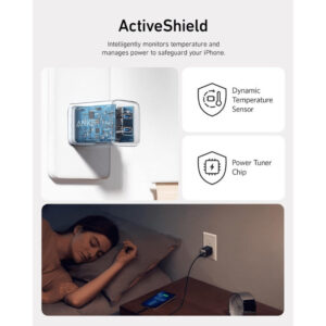 ⁦شاحن نانو برو 521 2 منفذ 40 وات، من أنكر، أسود A2038L11⁩ - الصورة ⁦3⁩