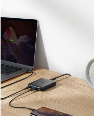 ⁦شاحن أتوم III نحيف 65 وات، من أنكر، أسود A2045L11⁩ - الصورة ⁦3⁩