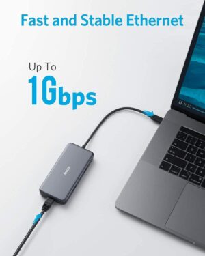 موزع USB-C 7 في 1 مع إيثرنت، من أنكر، رمادي A8352HA1 - Image 3