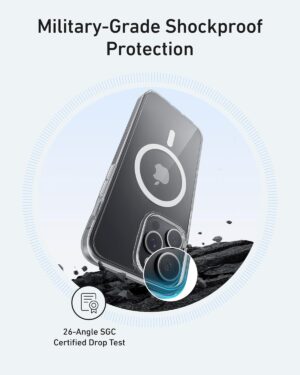 جراب ظهر مغناطيسي لايفون 16 برو ماكس، من انكر، شفاف - A90H2H0C - Image 3