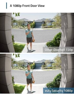 جرس فيديو يوفي يعمل بالبطارية، 1080P، من أنكر، أسود E8220311 - Image 3