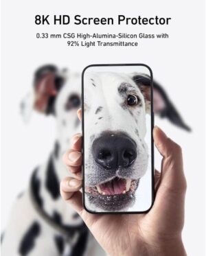 ⁦شاشة حماية 2 قطعة لأيفون 16 برو، من أنكر، شفاف A720AH0A⁩ - الصورة ⁦4⁩