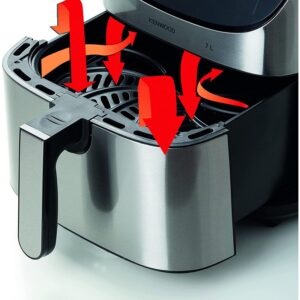 قلاية هوائية كينوود، 7 لتر، 1800 واط، فضي - HFM80.000SS - Image 4