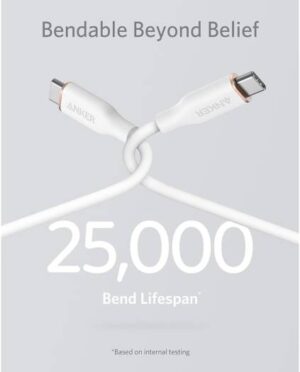 كابل USB-C إلى USB-C 3 قدم، من أنكر، أبيض A8552H21 - Image 4