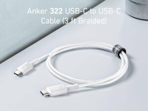 كابل USB-C إلى USB-C 3 قدم، من أنكر، أبيض A81F5H21 - Image 4