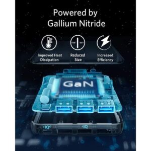 ⁦شاحن أتوم III نحيف 65 وات، من أنكر، أسود A2045L11⁩ - الصورة ⁦6⁩