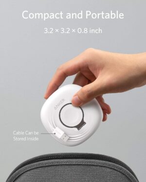 ⁦شاحن لاسلكي ساعة أبل مع كابل USB-A 4 قدم، من أنكر، أبيض A8801021⁩ - الصورة ⁦4⁩