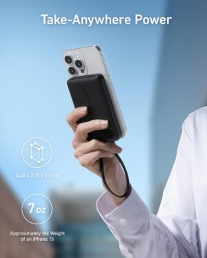 باور بانك 10000 مللي أمبير بقوة 22.5 وات، من انكر، اسود - A1257H11 - Image 4