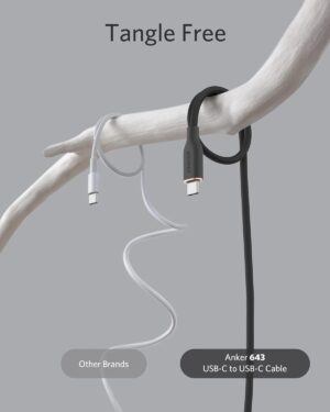 كابل فلو تايب سي إلى تايب سي 1 متر، من انكر، اسود - A8552H11 - Image 4