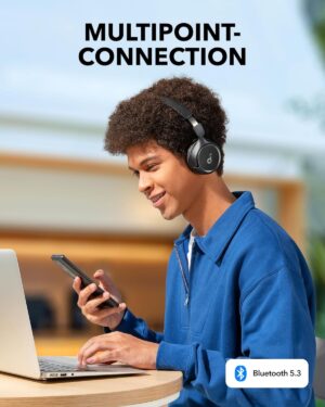 سماعة رأس لاسلكية ساوند كور H30i، من انكر، اسود - A3012H11 - Image 4