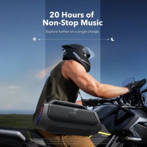 ⁦سبيكر ساوندكور بوم 2 بلس لاسلكية، 140 وات، من أنكر، أسود A3134011⁩ - الصورة ⁦4⁩