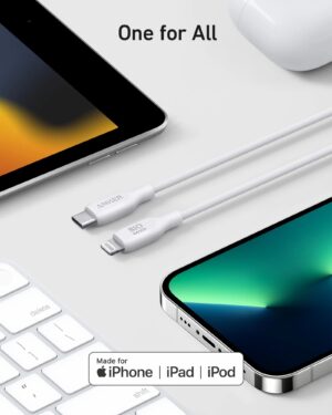 كابل USB-C إلى لايتنينج 3 قدم، من أنكر، أبيض A80B1H21 - Image 5