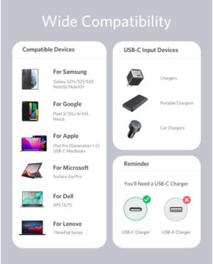كابل USB-C إلى USB-C 3 قدم، من أنكر، أبيض A8552H21 - Image 5