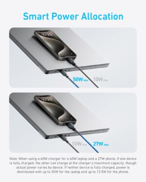 كابل تايب سي إلى تايب سي مزدوج 1.8 متر، من انكر، اسود - A8895H11 - Image 5