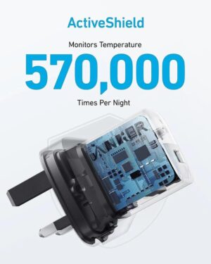 شاحن حائط بمخرجين تايب سي ويو اس بي 33 وات، من انكر، اسود - B2331K11 - Image 5