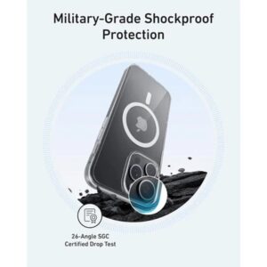 جراب مغناطيسي شفاف لأجهزة آيفون 16 برو، من أنكر، شفاف A90H2H0A - Image 5