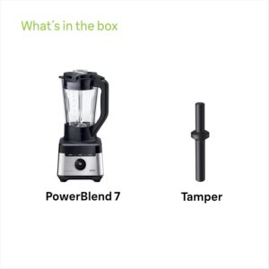 خلاط خضار وفواكه عالي القدرة براون، 1400 واط، 9 برامج، فضي وأسود - JB7550BK - Image 7