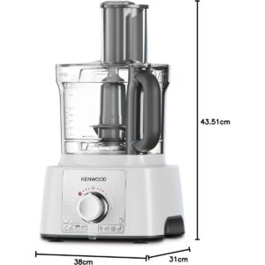 محضر طعام متعدد الوظائف كينوود، 1000 واط، أبيض - FDP65.450WH - Image 9