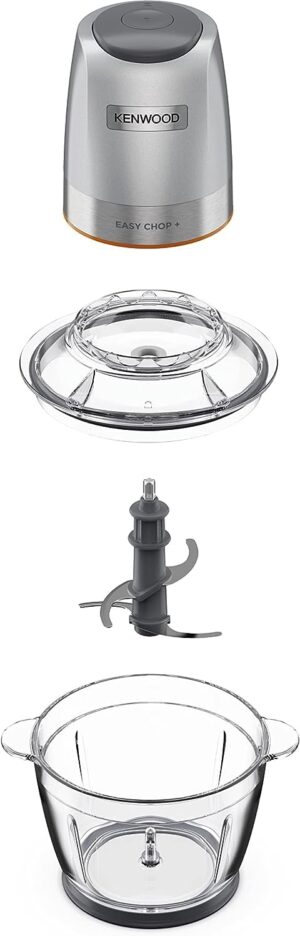 Kenwood Vegetable Chopper Steel 500W 600ml CHP62.700SI - Image 3