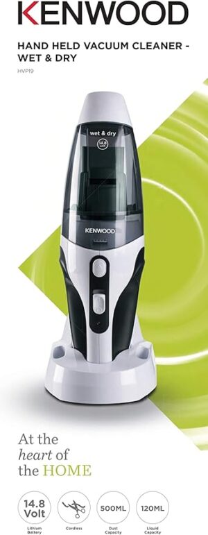 Kenwood Cordless Handheld Vacuum Cleaner 120ml HVP19.000BW - Image 6